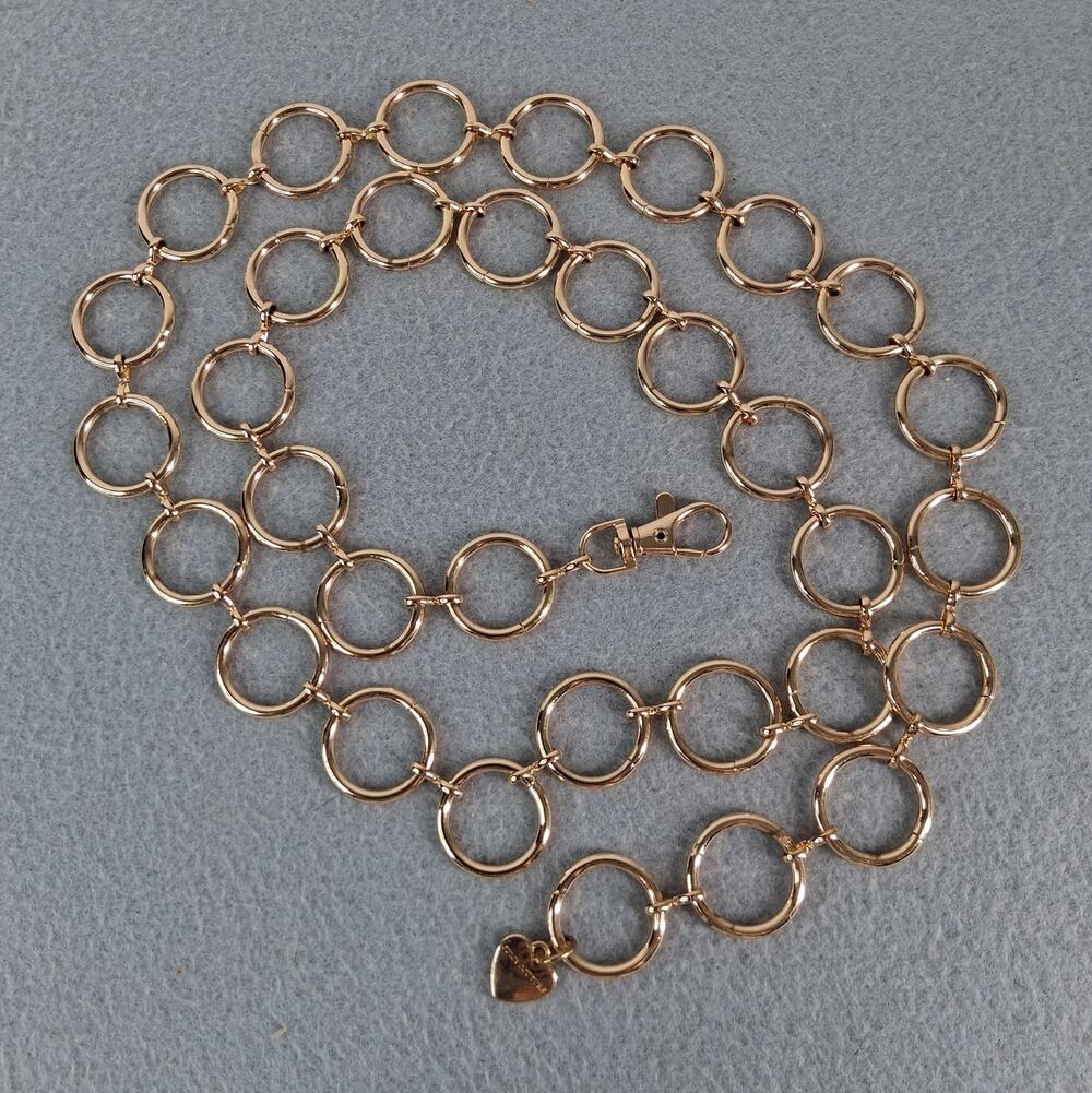 Juicy Couture Waist Chain Link Belt / Statement Necklace Gold Tone Lobster Claw